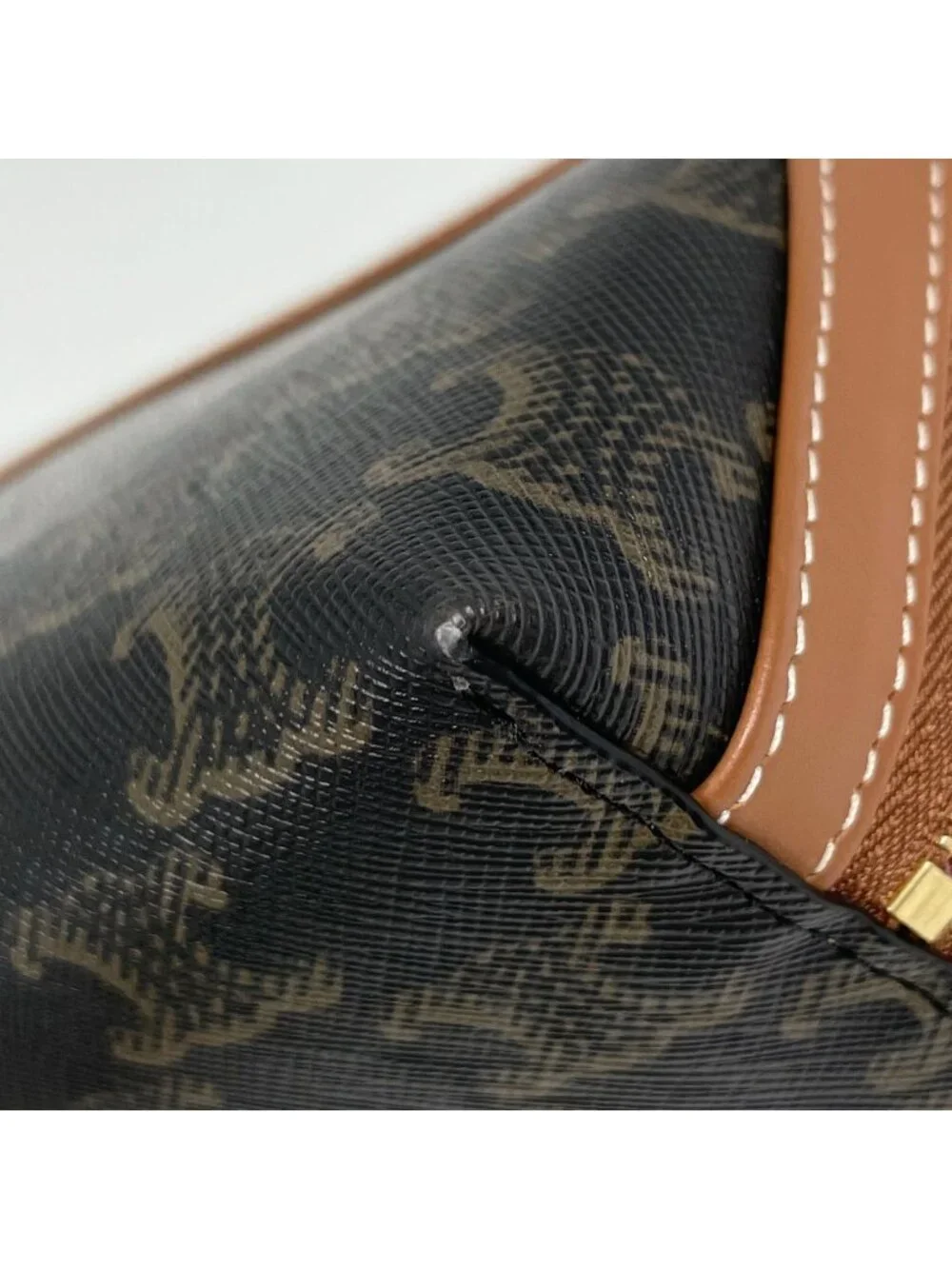 Celine Makeup Pouch Triomphe Brown